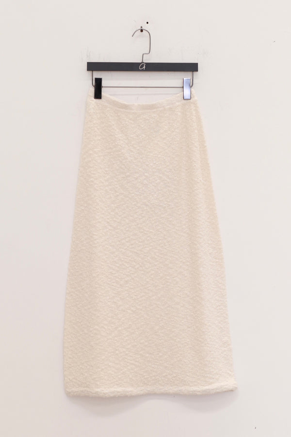 SWAYING 25 Spring/Summer Water Ripple Straight Skirt SW-SW25SS3B06C1-BAI White